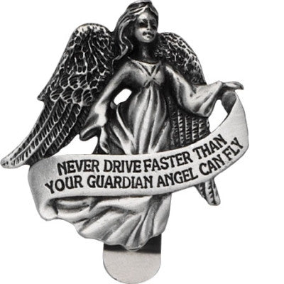 KVC153_L Angel Never Drive Faster Visor Clip