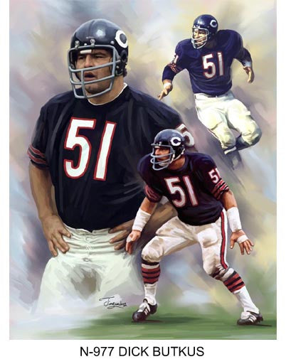 Dick Butkus Wood Print by Retro Images Archive - Fine Art America