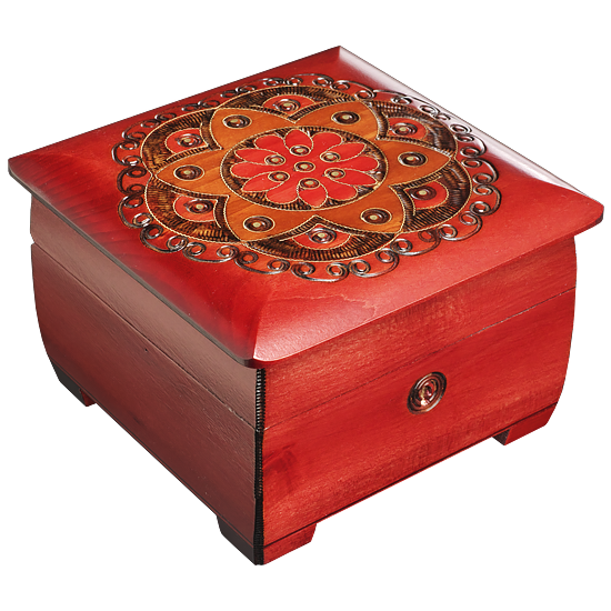 Ornamental Chakra Chest - Red & Orange A-1a